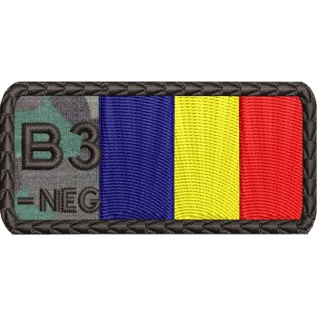 ECUSON GRUPA SANGUINA B3 NEG TRICOLOR COMBAT